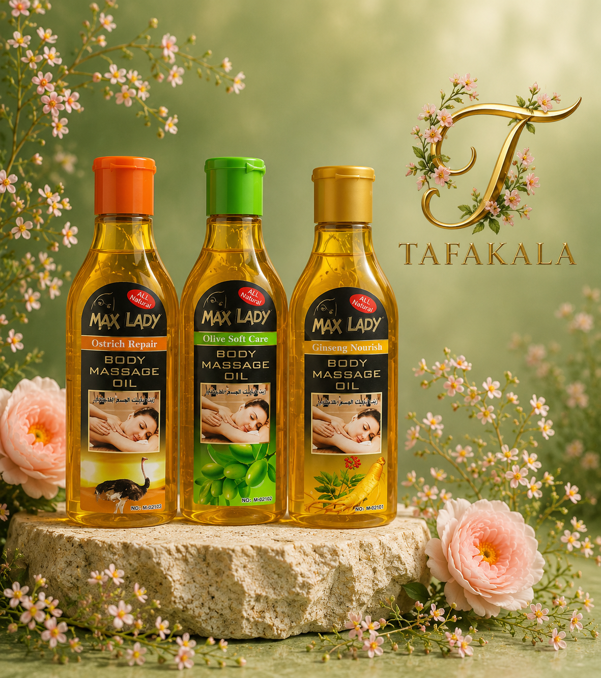 روغن ماساژ بدن خارجی برند مکس لیدی
