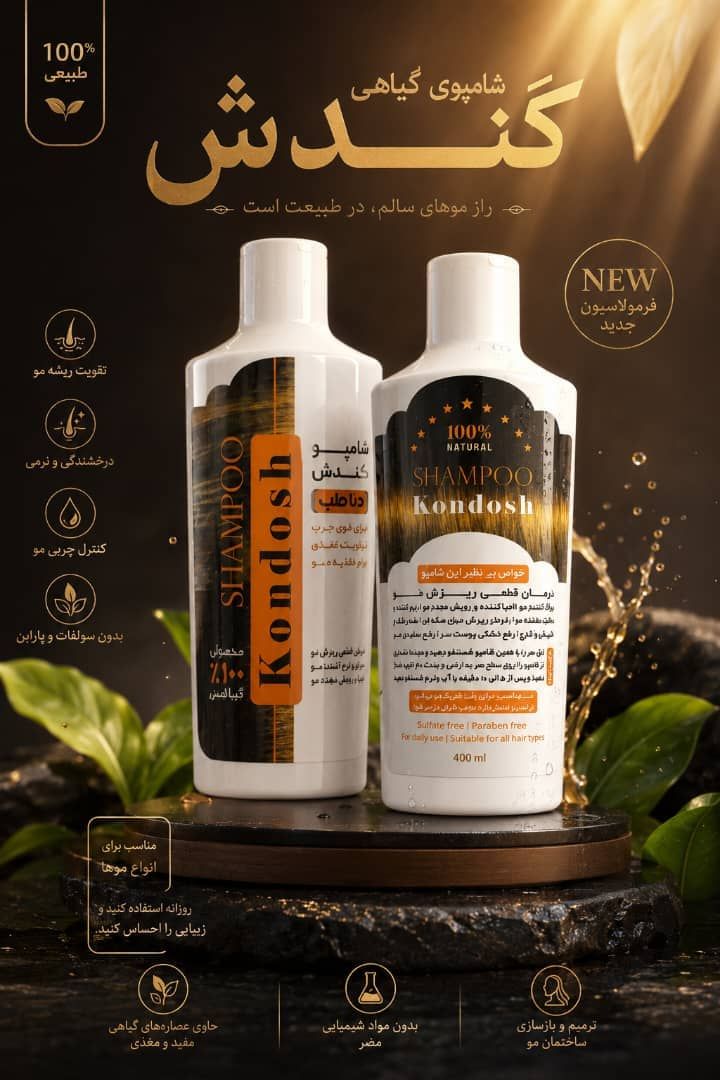 شامپو کندش موی سر اورگانیک